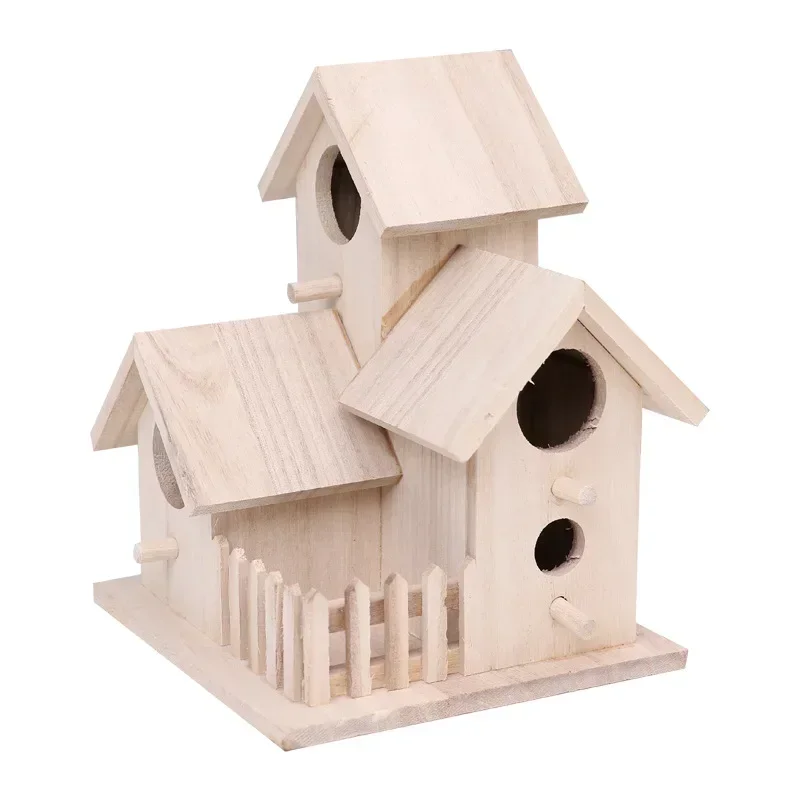 Bird House Wild Wooden Outdoor Garden Courtyard Creative Bird Rest Nest Mountable Nesting Box Breeding Box