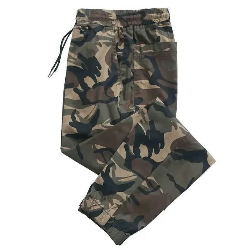 thumbnail image 1 of Pantalones cargo para hombre, ropa de trabajo de camuflaje, pantalones para hombre, pantalones harén de camuflaje, ropa técnica Y2k Emo, alta calidad, baratos, talla grande, moda, grandes y sueltos, 1 of 5