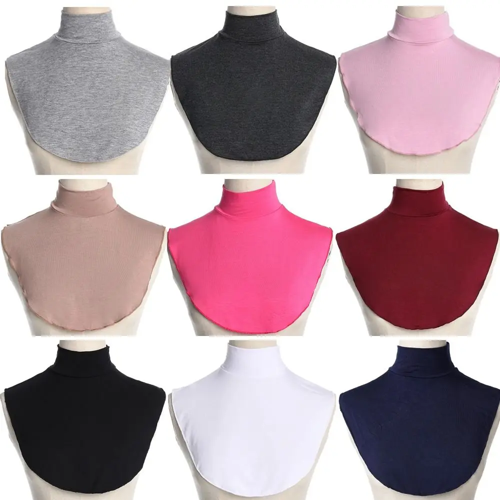 

Soft Cotton Jersey Neck Cover Ramadan Hijab Cover Turtle Headwrap Full Headcover Inner Turban Caps Plain Solid Bonnet Scarves