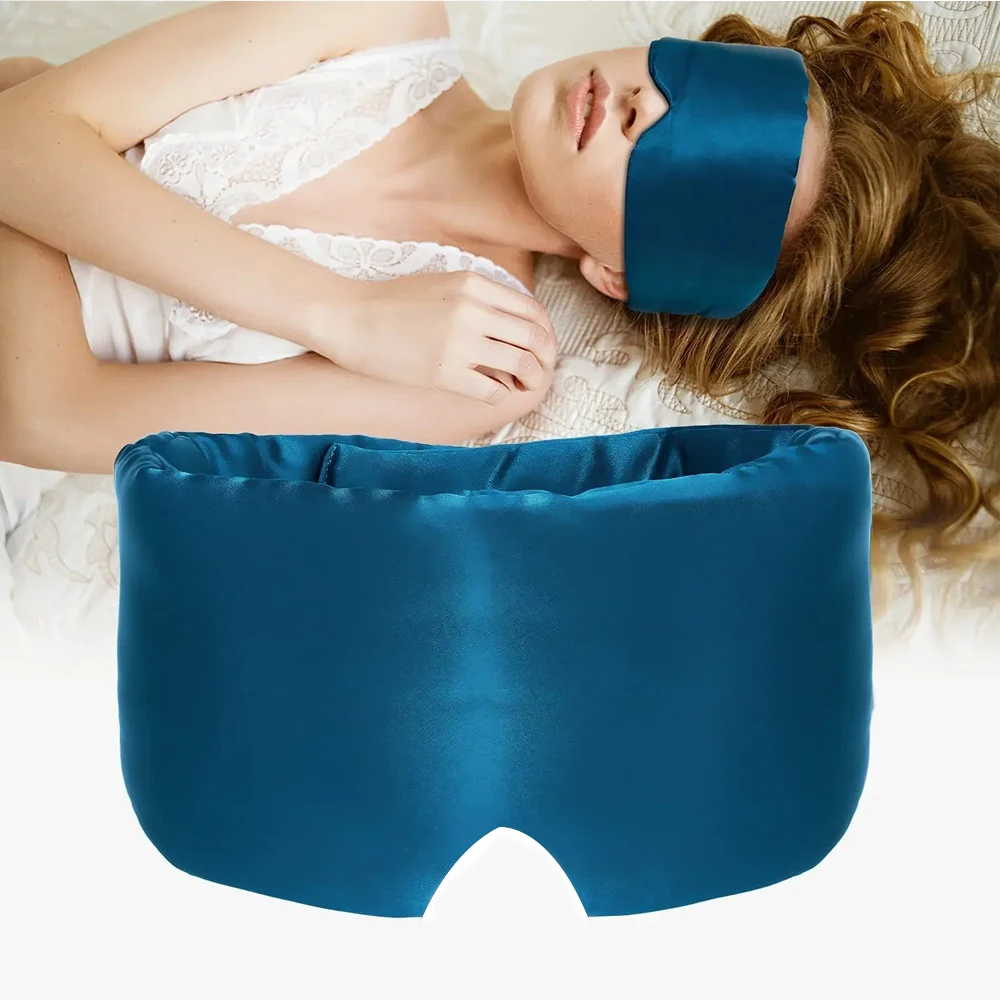 Silk Sleep Mask & Blindfold, Soft Eye Mask with Adjustable Head Strap, Deep  Rest Eye Masks for Sleeping Night Eyeshade, Eye Cover for Travel, Shift