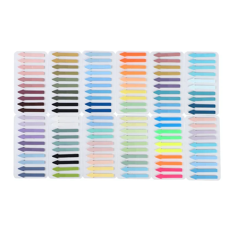 2400 Sheets Transparentes Sticky Notes Self-Adhesive Annotation Read Books Bookmarks Tabs Notepad Aesthetic Stationery 6