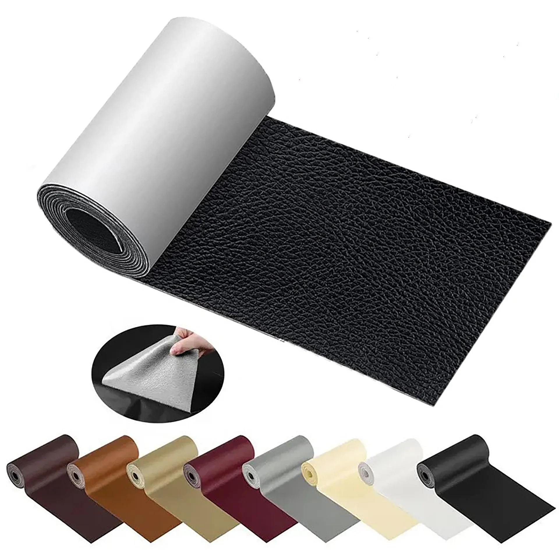 Description Picture 5 of itemSelf Adhesive Leather Repair Patch Faux Genuine Leather Fabric Sofa Car Interior Chair Tape Stickers for Couch Renovation