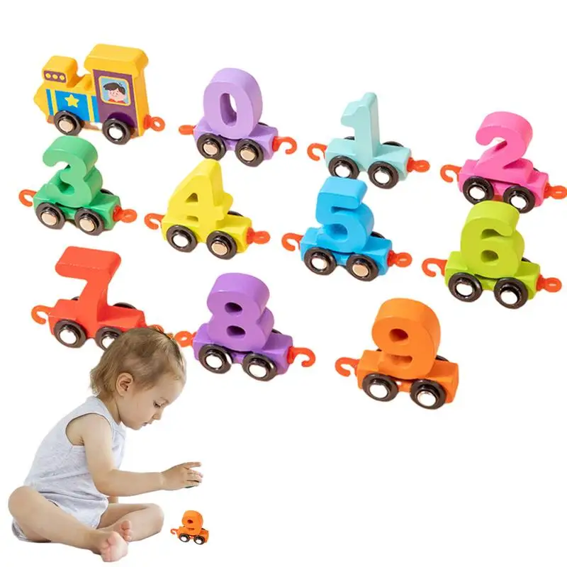 

Wood Number Train Magnet Number Train Wood Toy Set Colorful Wooden Educational Car Toy Color Cognition Toy For Early Education