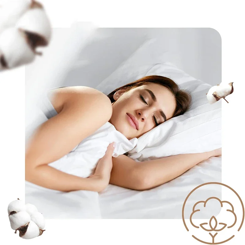 Peter Khanun 100% Cotton Pillowcases Pillow Covers Protector Envelope Closure King Queen Pillow Cases Soft and Breathable,2 Pcs 5