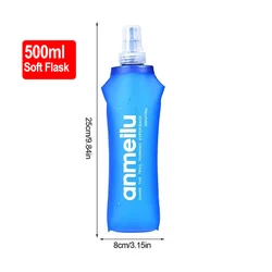 Collapsible BPA - Free Soft Flask Water Bottle - 250ml/500ml Sport Eco - Friendly Hydration Solution (500ML)