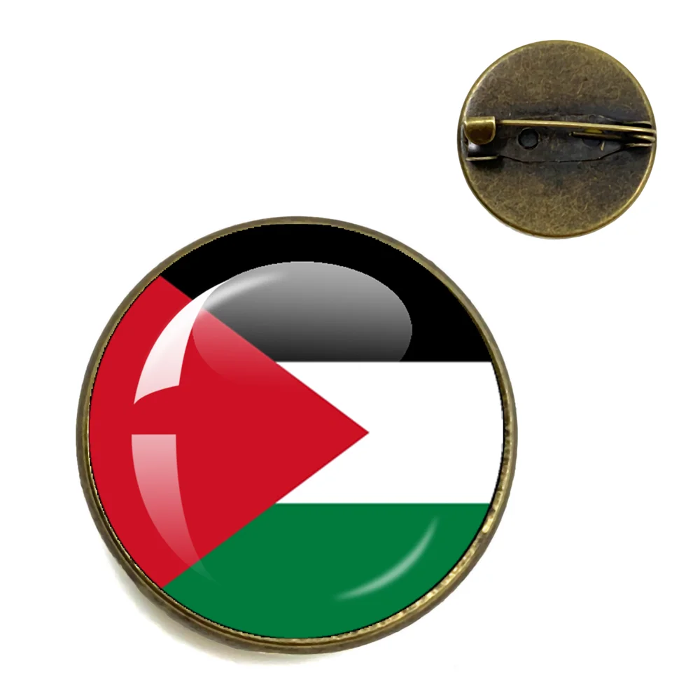 Estilo de sello con la bandera de Palestina en él. | Vector Premium