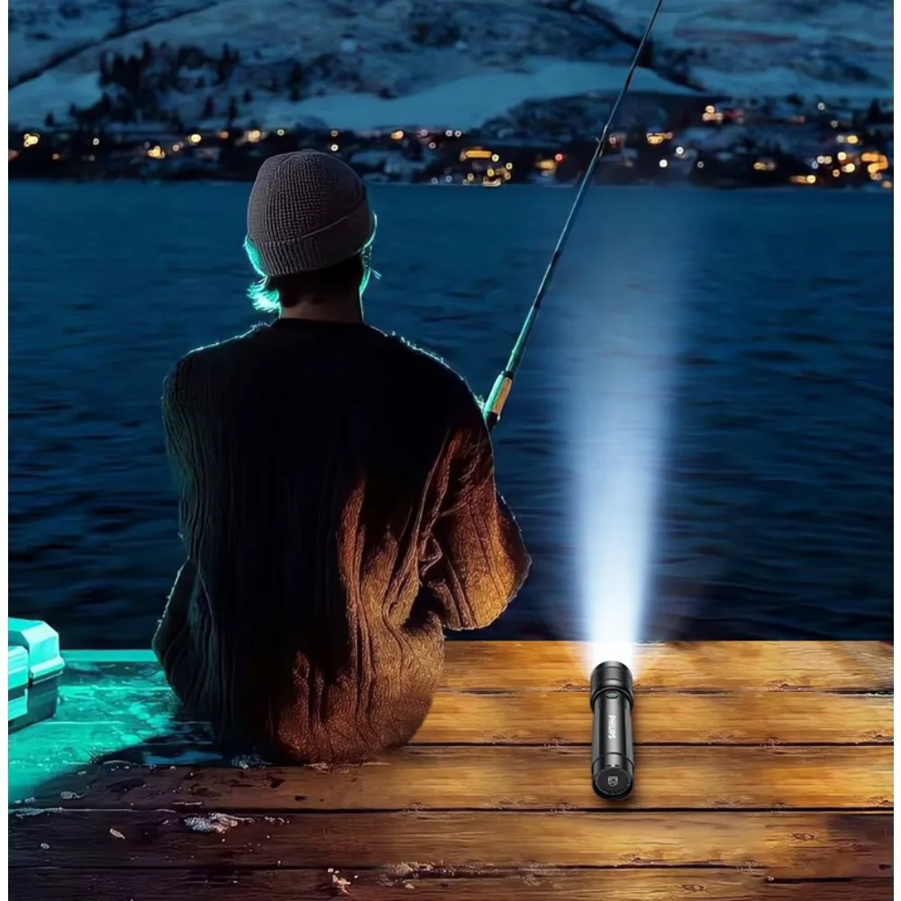 مصباح يدوي جديد من فيليبس 2025، ضوء قوي، شحن فائق...