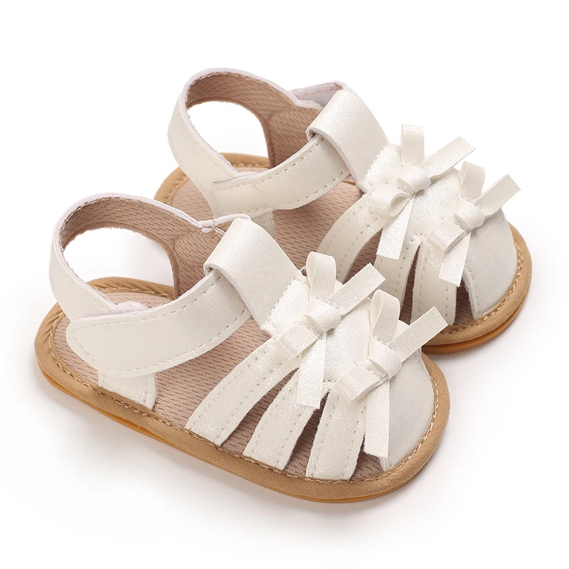 New Fashion Casual Spring/Summer 0-1 Year Old Baby Walking Shoes Female Baby Bow Evening Dress Walking Shoes
