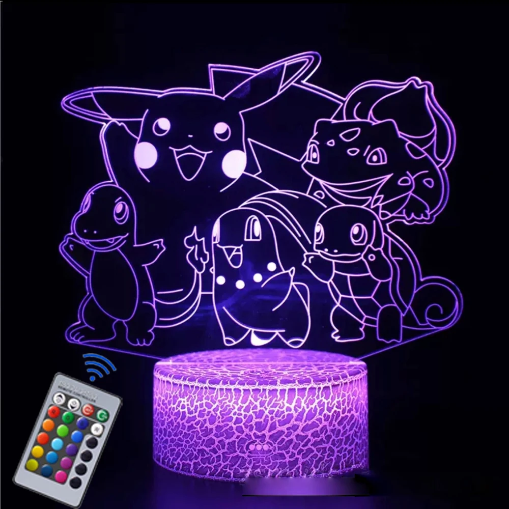  3D LED 야간 조명, 작고 다채로운 16 색 조명 배터리, USB 플러그인 전기 조명, 귀여운  장식 조명