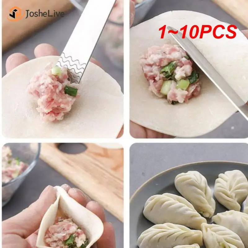 1~10PCS Stainless Steel Kitchen Dumpling Stuffing Scoop Wonton Stuffing Pick Mixing Spoon Kitchen Dumpling Pick Tools