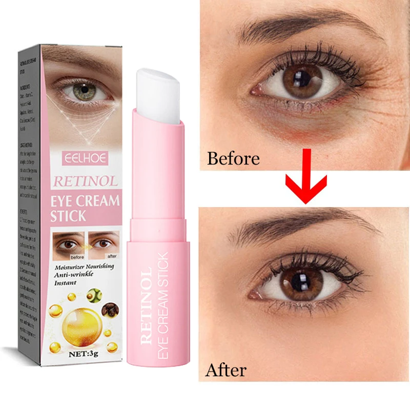 Retinol Eye Cream Instant Removing Eyes Wrinkle Eyes Dark Circles Bags Remover Moisturizing Stick Beauty Health Korea Skin Care