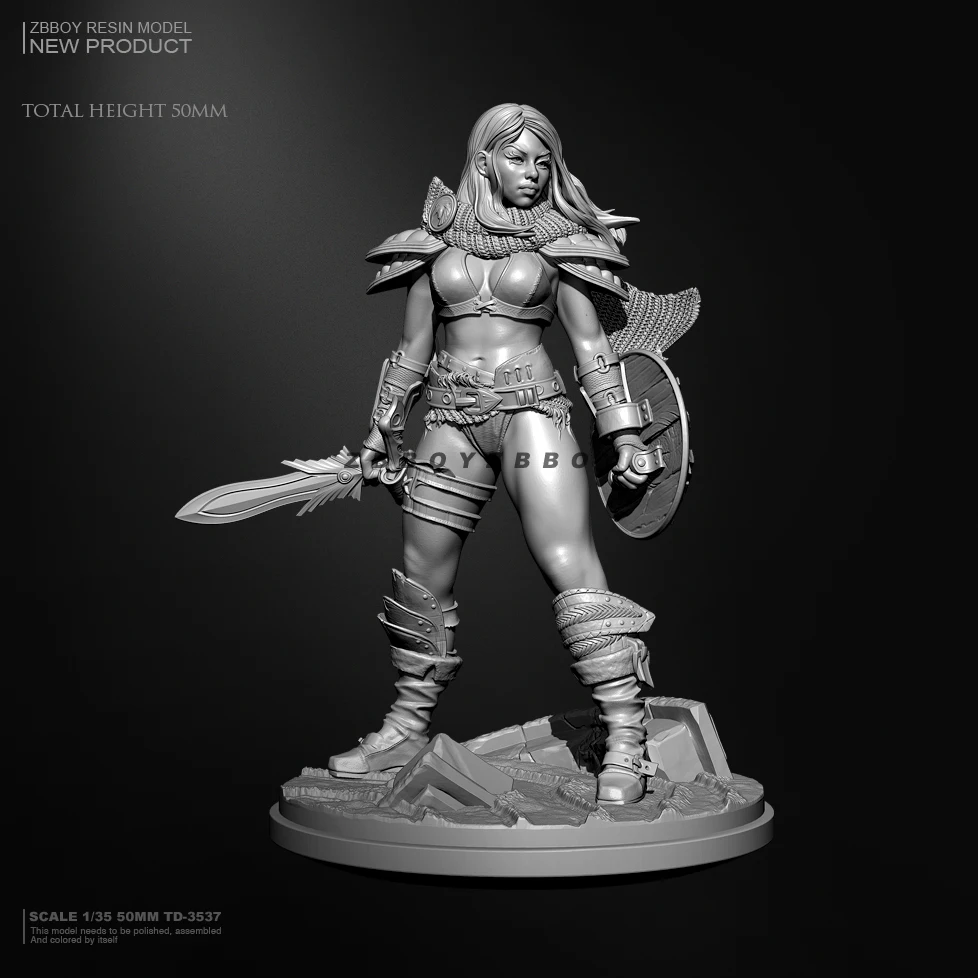 50mm Resin Model Kits Figure Beauty Colorless And Selfassembled Td