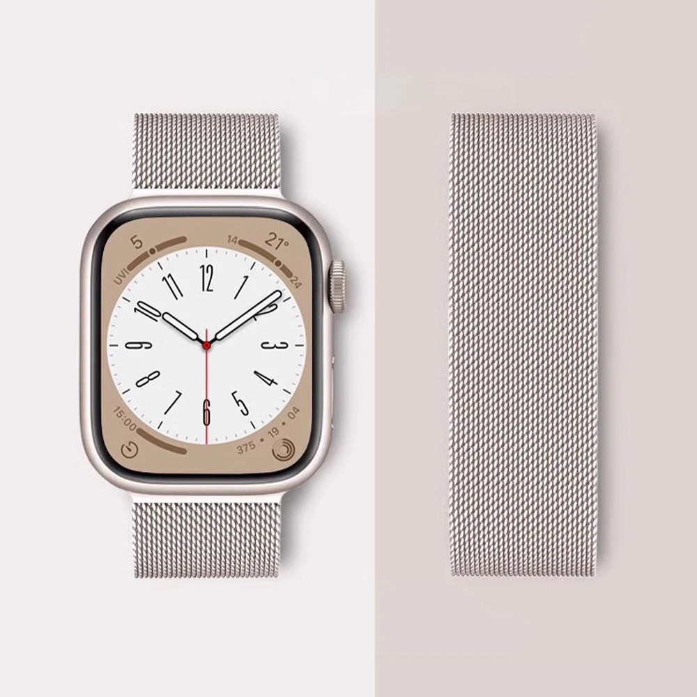 애플 워치 밴드용 밀라노 루프, 한국 팔찌, iWatch 시리즈 8, 9, 7, 6, 5, 4, 3, SE 울트라 스트랩, 45mm, 44mm, 42mm, 49mm, 40mm, 38mm, 41mm  Best5