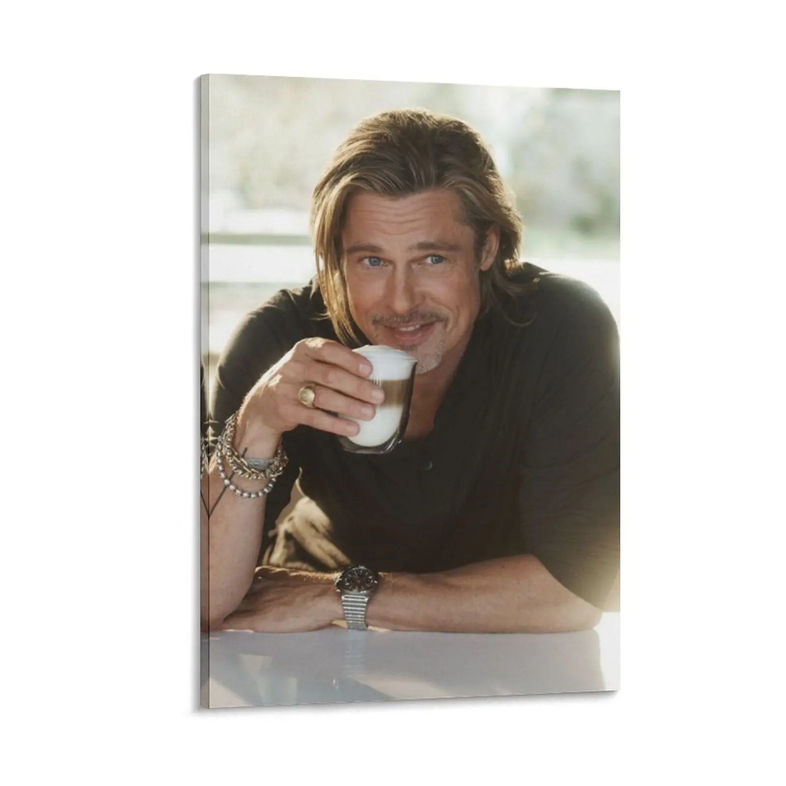 

Brad Pitt Illustration Canvas Painting aesthetic room decor korean room decor