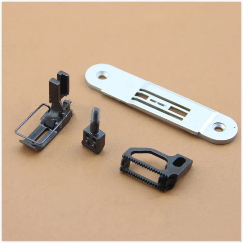 JUKI MH380 Gauge Set For 2 Needle Chain Stitch Needle Plate Presser Foot Needle Clamp Industrial  Sewing Machine Accessories 2
