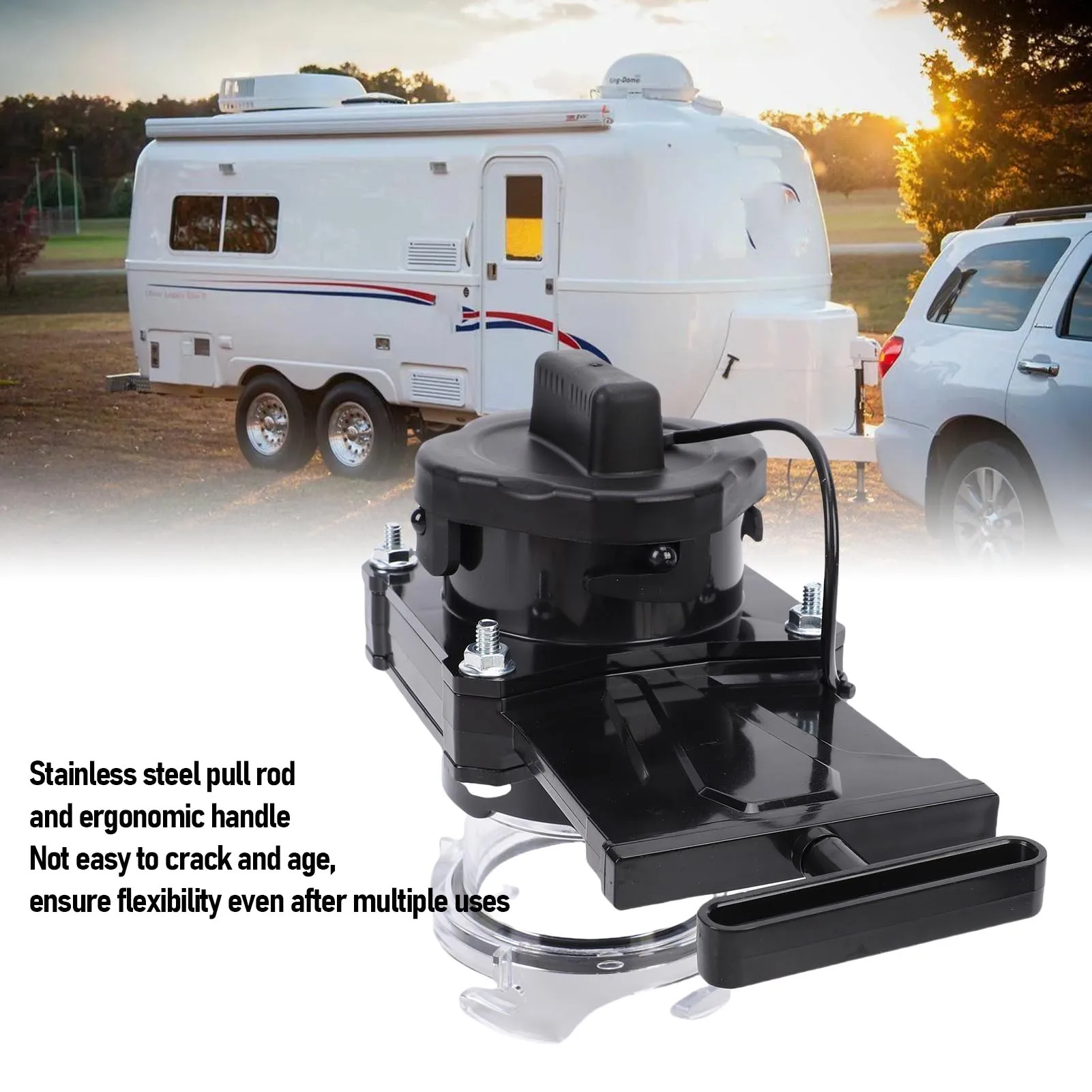 3 Inch RV Gate Valve RV Gate Valve with 3 Inch Clear Adapter Leakproof Odorproof Waste Valve Sewer Valve for RV Trailers