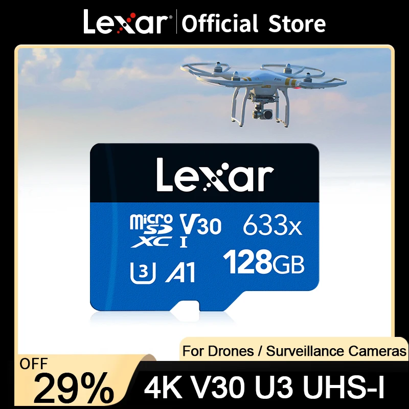 LexarsdCardsClass10128gb32GB64GB256GB512GBUHSImicroMemory