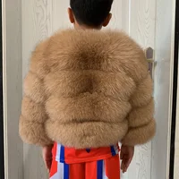 Children's fur jacket real fox fur childs fur jacket suitable for girls and boys aged 1-13 years old Kids fur jacket universal - Image 2