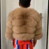 Children's fur jacket real fox fur childs fur jacket suitable for girls and boys aged 1-13 years old Kids fur jacket universal 2