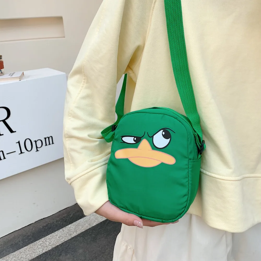 Bolso De Hombro Con Diseño De Pato Divertido - Lona De Nailon, 33x21 Cm, Ideal Para Viajes, Compras O Como Regalo Original