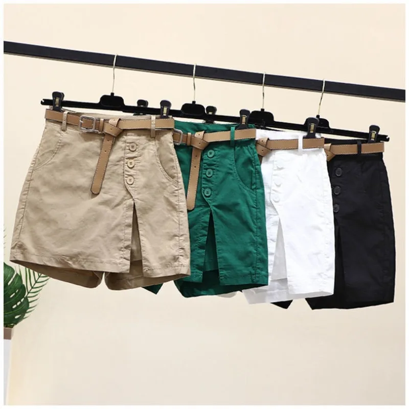 Sommermode, weite Beinshorts für Damen, A-Linie, kurzer Rock, Bürodame, klassisch, locker, lässig, elegante Hose, Damenbekleidung