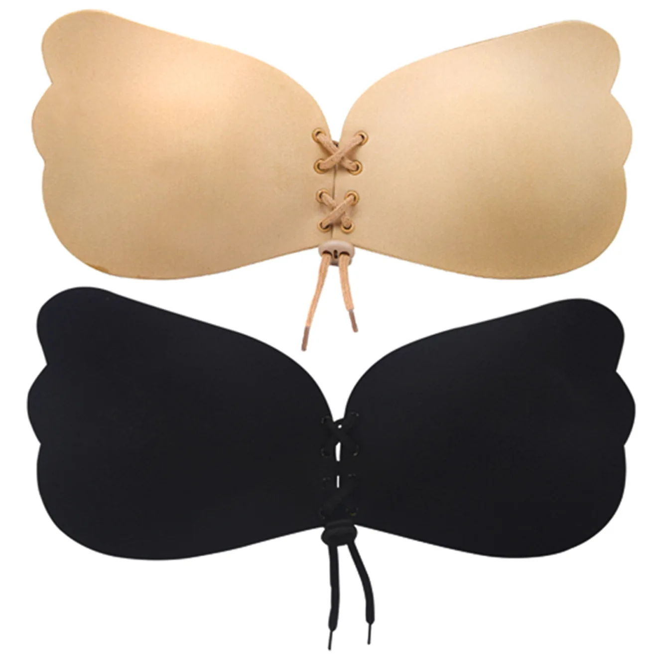 Invisible Adhesive Strapless Bra 2 Pack Sticky Push Up Silicone