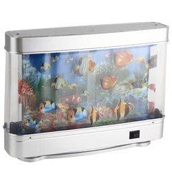 Artificial Tropical Fish Tank Lamps Aquarium Decorative Night Light Virtual Ocean Dynamic LED Table Lamp Cute Room Table Decor