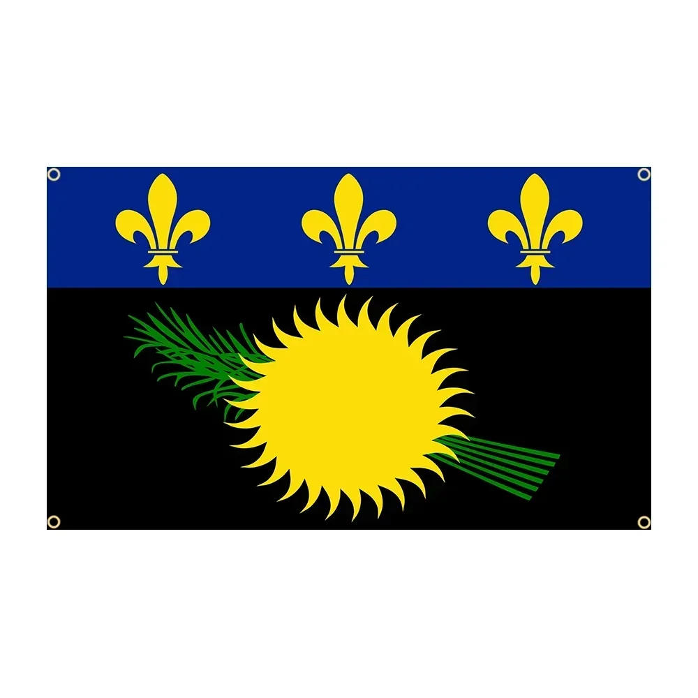 

90x150cm French Guadeloupe Flag Printed Banner For Decor (French Flag)