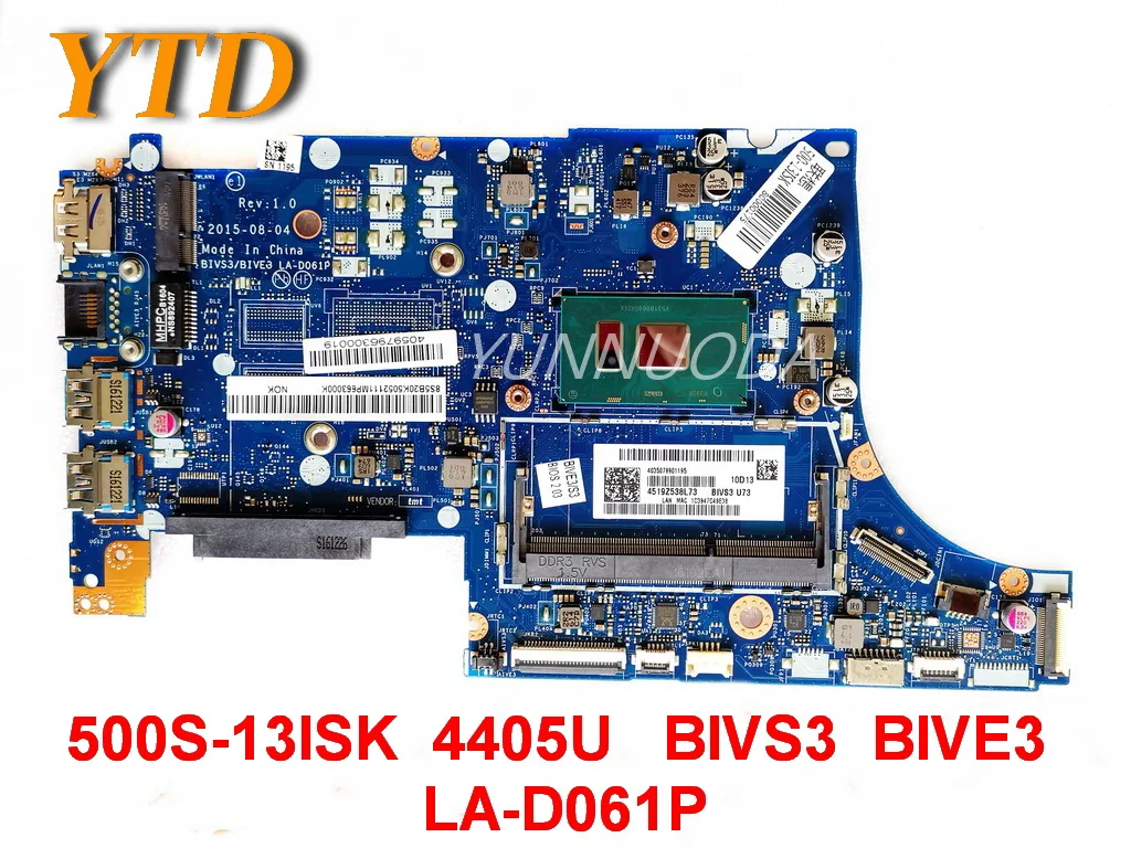 

Original for Lenovo 500 -13ISK laptop motherboard 500S-13ISK 4405U BIVS3 BIVE3 LA-D061P tested good free shipping