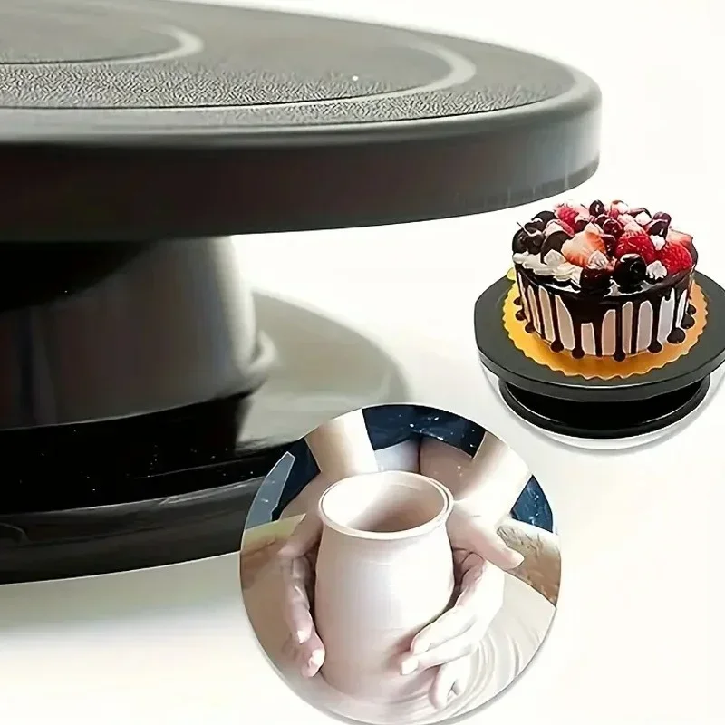 Rotating Turntable Plastic Anti-Skid Base Cake Pottery Decor Accessories DIY Mold Multifunctional Kitchen Cake Shop Baking Tools cake turntable baking supplies cake tools rotating bearing turntable