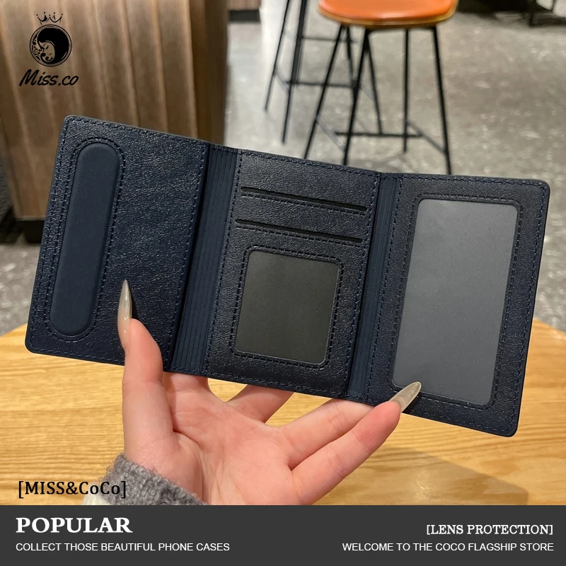 Magnetic Tri-Fold Cardholder with Strong Magnet Clip – Stand and Magnetic Wallet