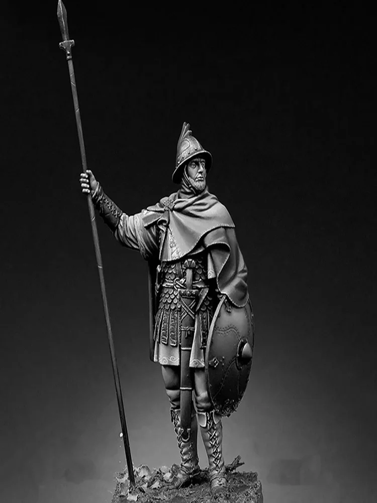 Unmontierter 1/24 Carolingian Cavalryman Man Stand Miniaturmodellbausätze aus Kunstharz, unbemalt