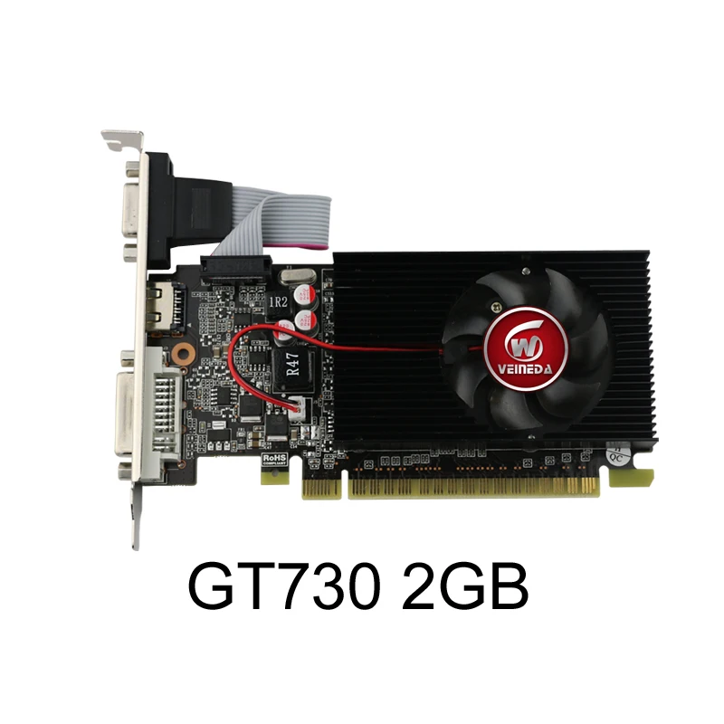 VEINEDA GT730 2GD3 2G 730 28nm GT610 2GB DDR3  Low Profile Chipset video  for normal PC and LP case Stronger Than HD6450 graphics card for desktop Graphics Cards