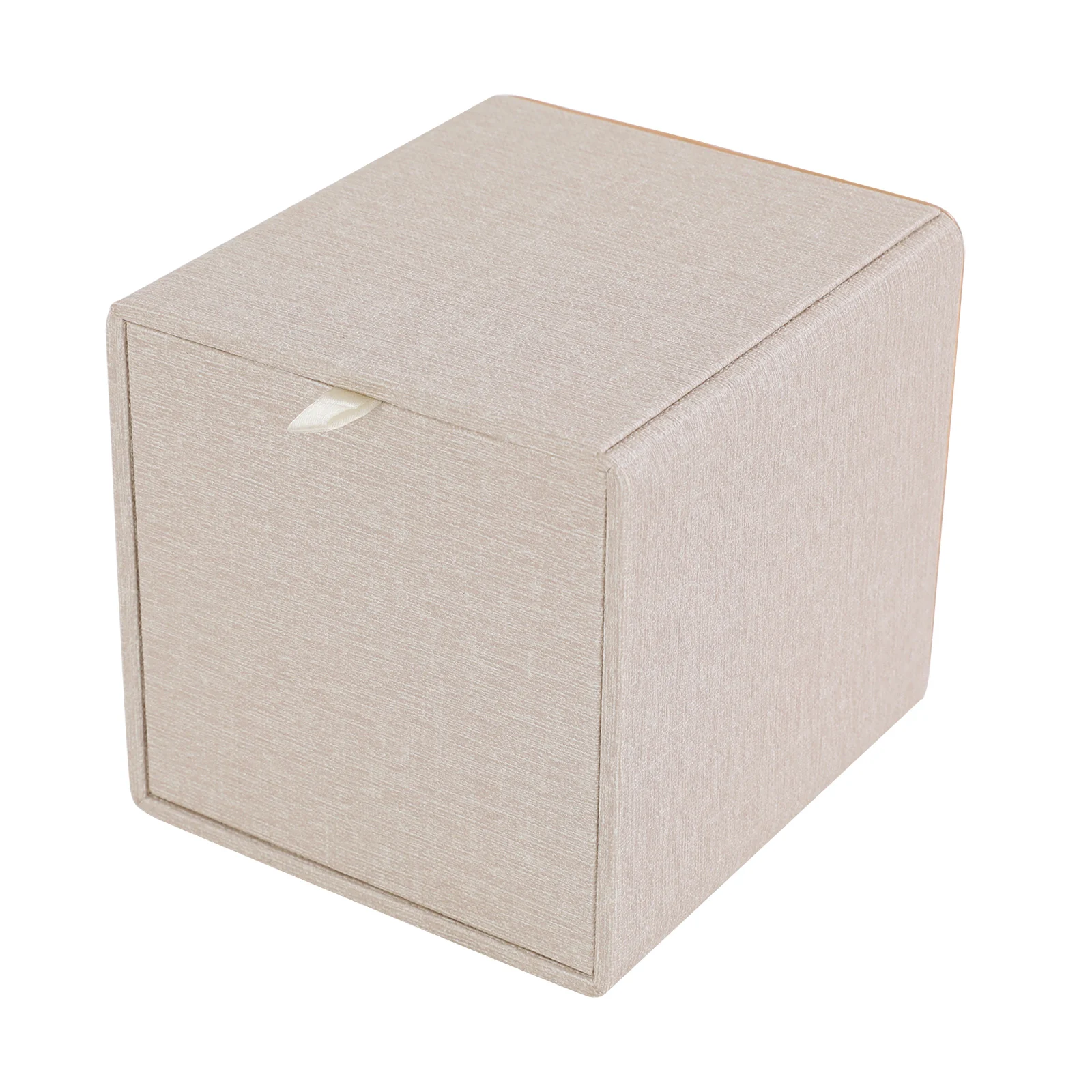 Moderner quadratischer Taschentuchspender in Off-White mit magnetischem Boden für weiche Taschentücher, kernloses Rollenpapier und Hartboxen – Detail 7