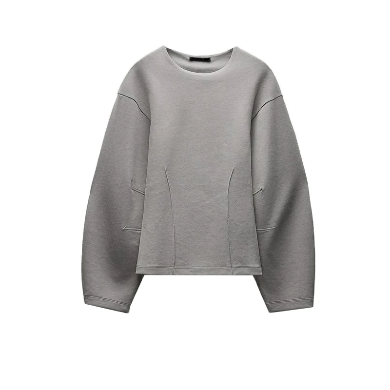 طقم نسائي أنيق للخريف والشتاء يتكون من بلوزة بأكما...