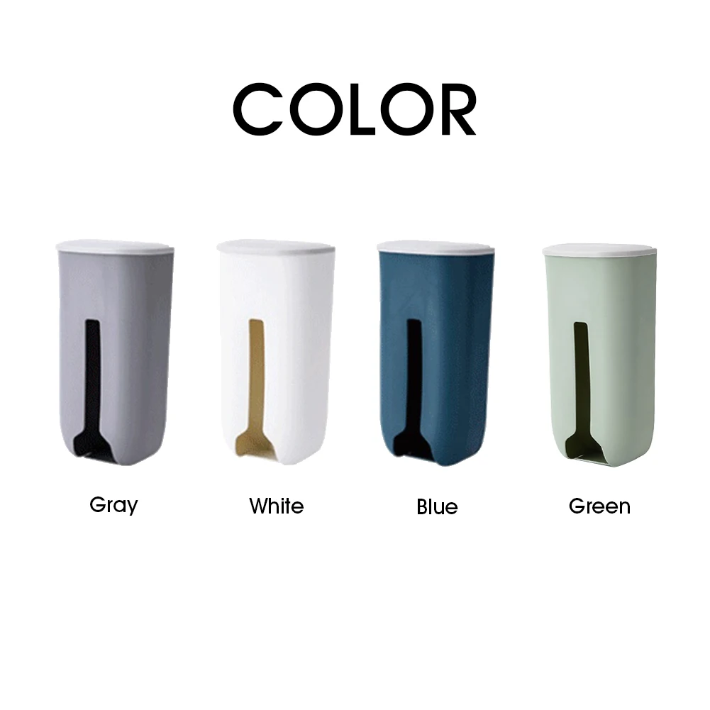 

1PCS Kitchen Grocery Plastic Bag Holder Dispenser Wall Mount Garbage Bag Holder Refillable Trash Bag Saver Kitchen Organizer