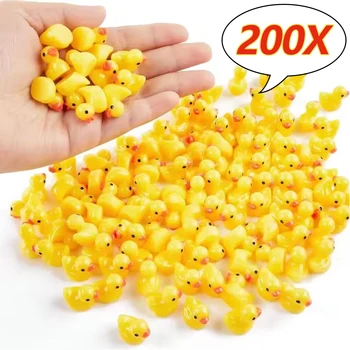 100/200Pc/set Mini Resin Ducks Tiny Duck Miniature Figures Bulk Little Duck Charms for Party, DIY Micro Landscape Decorations 1