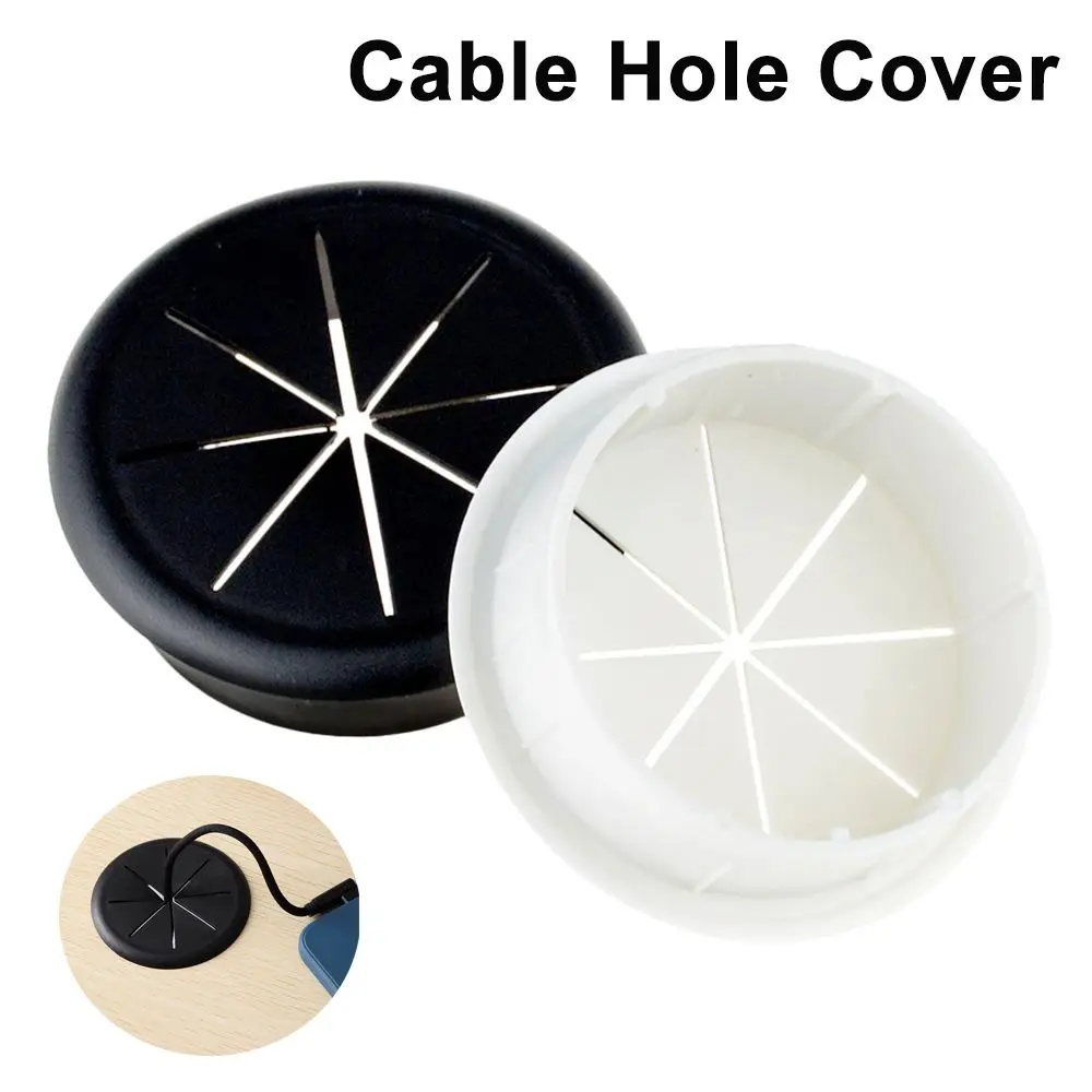 Cable Hole Cover Cable Organizer Desk Cord Grommet 1Pc Desk Cord Grommet Wire Hole Cover Line Outlet Port Threading Box Cover Cable Passing Box Office Table Cable Organizer