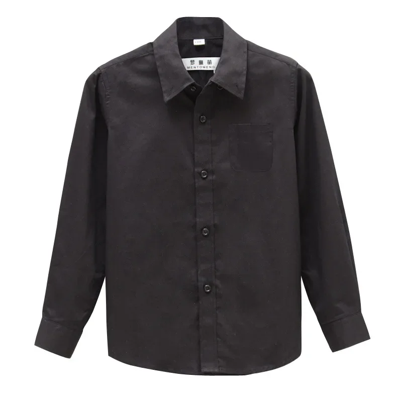Boys Shirts kids shirts boys shirts Cotton Long Sleeve Spring Autumn Children's Boys Dress Tops School Uniform For Girls Blouse