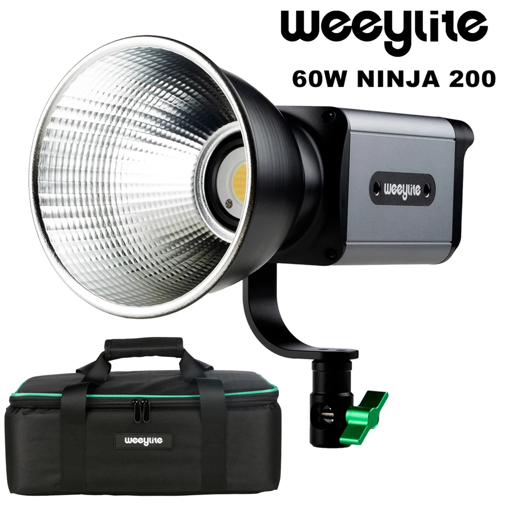 Weeylite ниндзя 200, 60 Вт, фотосессия 2500K-8500K, монолитный блок светодиодов для непрерывного освещения, управление через приложение