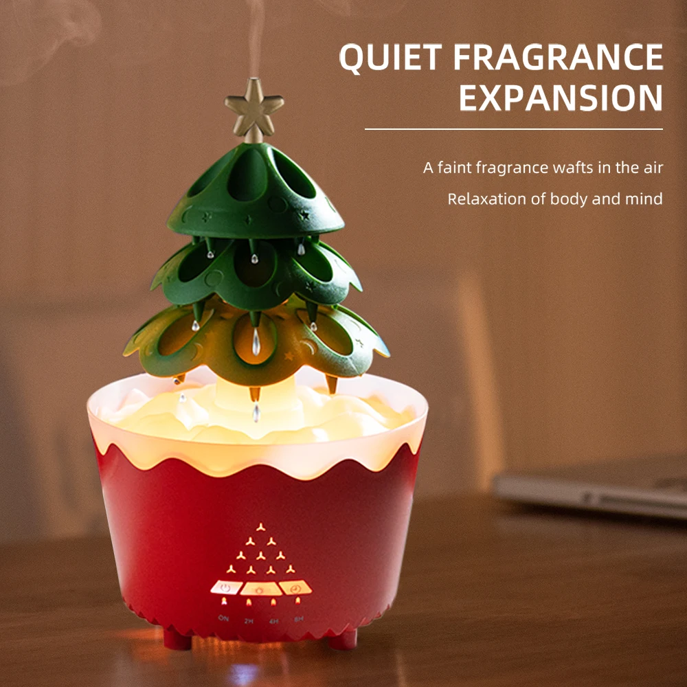 UFO Umbrella Essential Oils Diffuser Large Capacity Humidifier Christmas Jellyfish Aroma Diffuser Raindrop Sleeping Night Lights 6