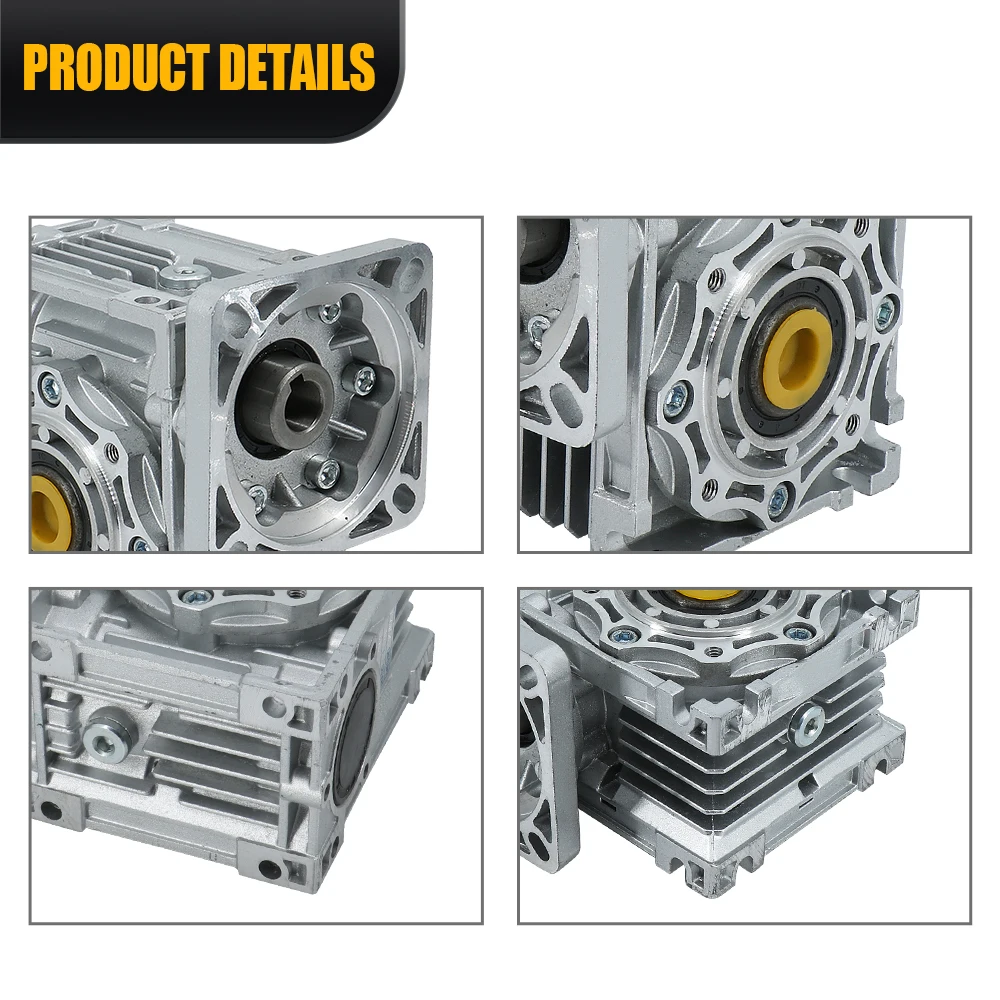 NMRV040 Square Flange Worm Reducer Input 14mm Output 18mm Ratio 5 7.5 15 20 25 30 40 50 60 For Planetary Reducer For Nema34 Stepper Motor