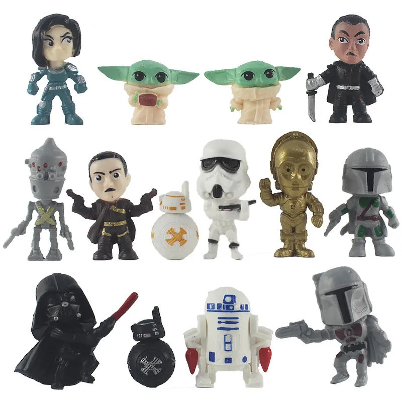 Skywalker Yoda Black Knight Mini Anime Doll Action Figure Model Toy Collection Regalo Per Bambini