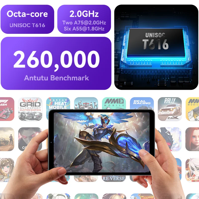Headwolf-Tablet PC FPad 3,Android 14, 8.4インチ,最大8GB RAM,128GB 