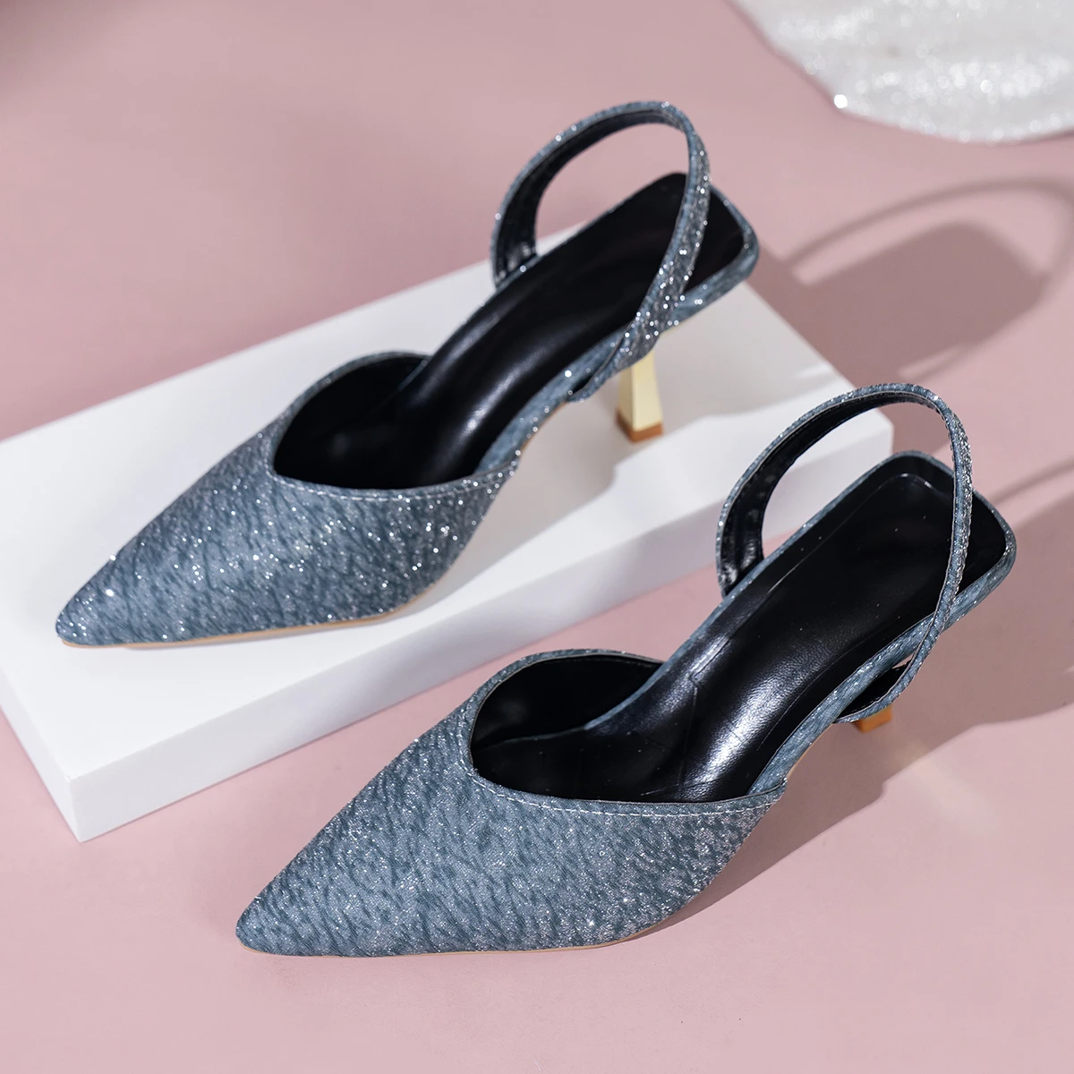 Shoes Woman Trend Fashionable Pointed Toe Stiletto Heel Shallow Mouth New Sandals Summer Sexy Elegant Casual Fashion Slippers