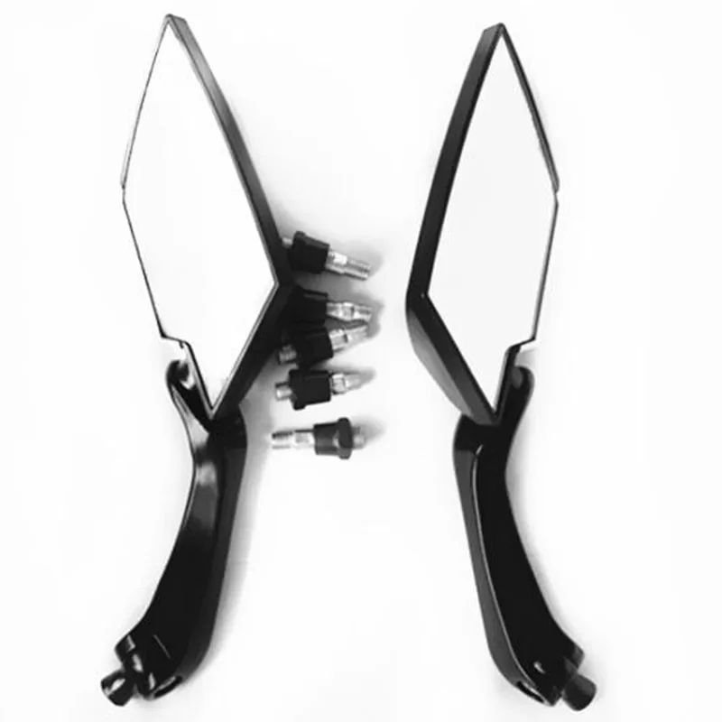 범용 오토바이 백미러, 혼다 스즈키 가와사키 다지기 투어링 보버용, 8mm, 10mm, 2 개