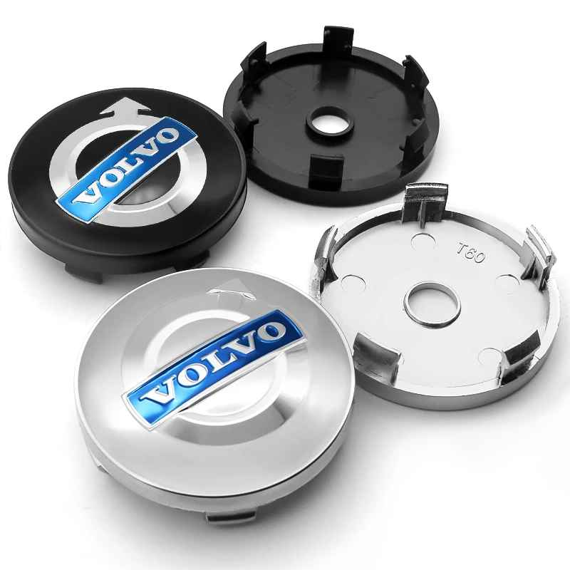 4pcs 56mm+60mm car hub cover wheel sticker emblem decal decoration For Volvo V40 V50 S40 S80 XC60 S90 XC90 S60 XC40 C40 V90 wheel hub covers wheel hub caps car sticker covers