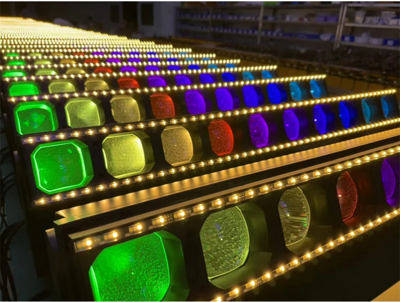 2 pieces LED pixel control Zoom 12x40W RGBW 4-In-1 LED Beam Wash Bar Moving Head