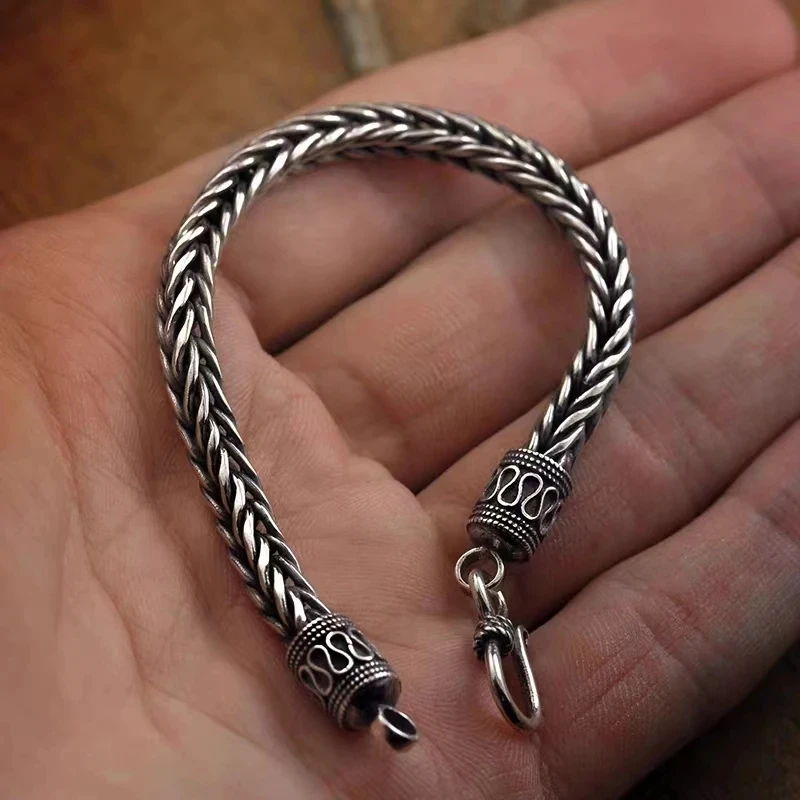 Fashion Braided Stainless Steel Bracelet Men's  Armband Nordic Bracelet Biker Riding Rock Party Jewelry 6