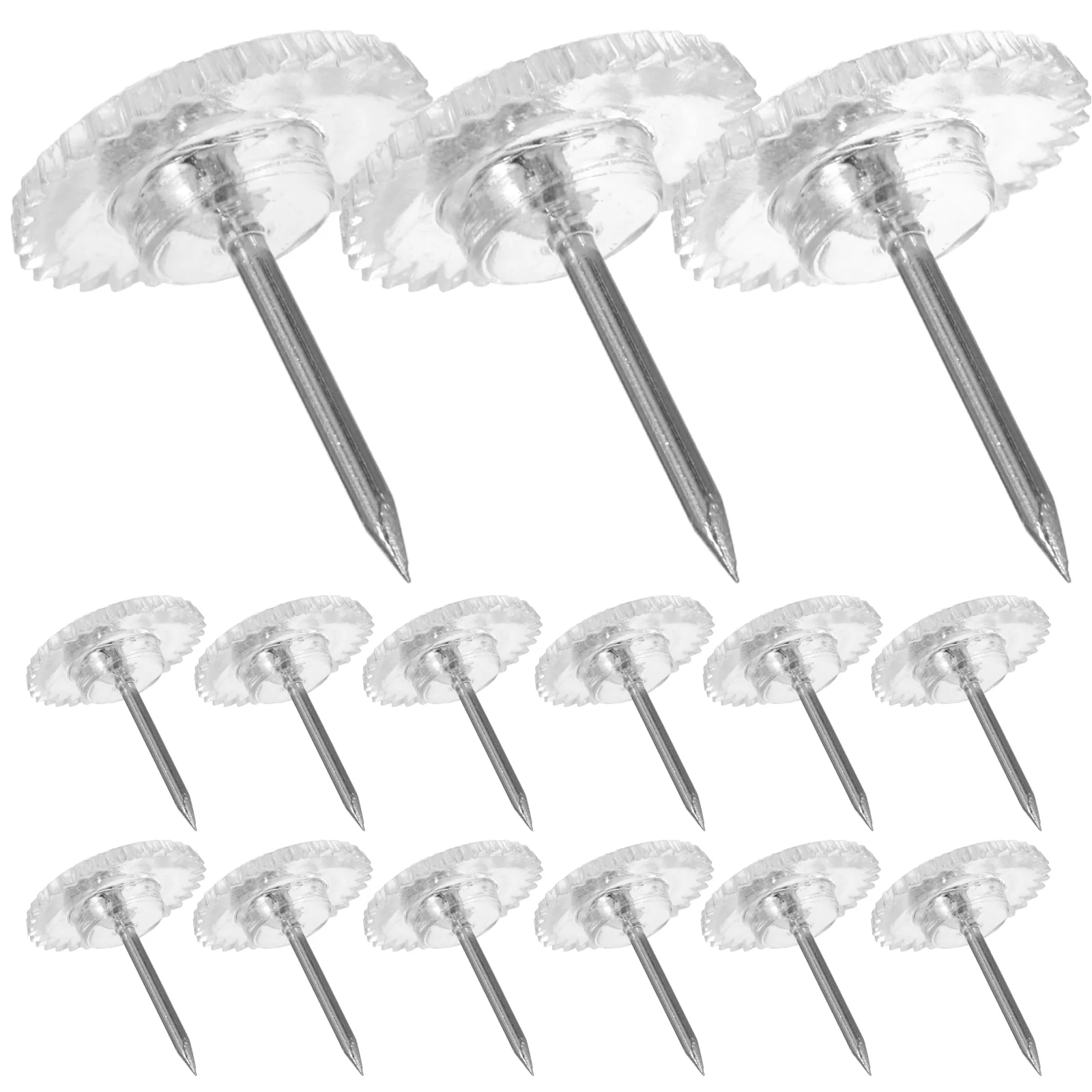 사무실용 투명 기어 플라스틱 엄지 압정 투명 핀, 장식 푸시 핀